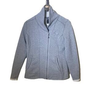 The North Face Women's Crescent Full-Zip Jacket Grey Shawl Collar Sz S Gorpcore